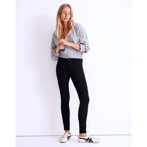 Madewell Tall Mid-Rise Roadtripper Skinny Leg Ankle Black Jeans Size 26T‎
